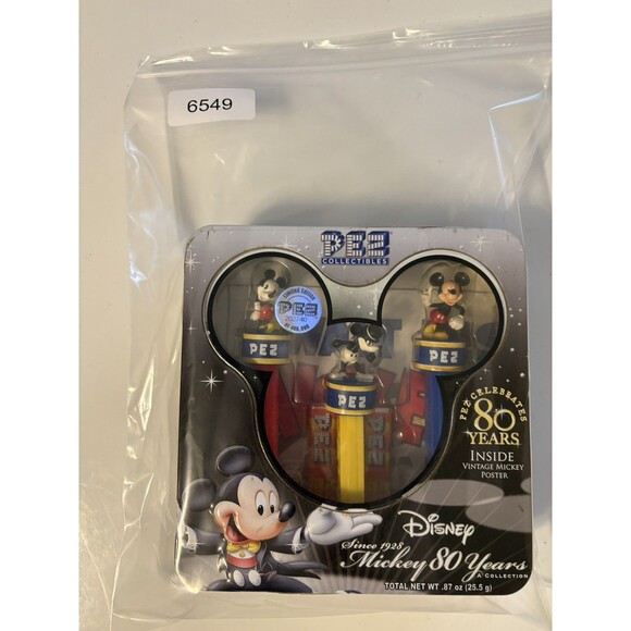 Disney PEZ Mickey 80 Years Collectible Tin Set Limited Ed 2007 NOS - Picture 4 of 4